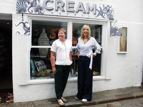 Rebecca & Allison outside Cream Cornwall 