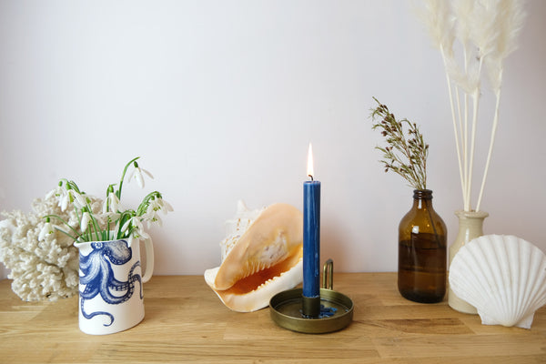 Shelfie with octopus jug and candlestick