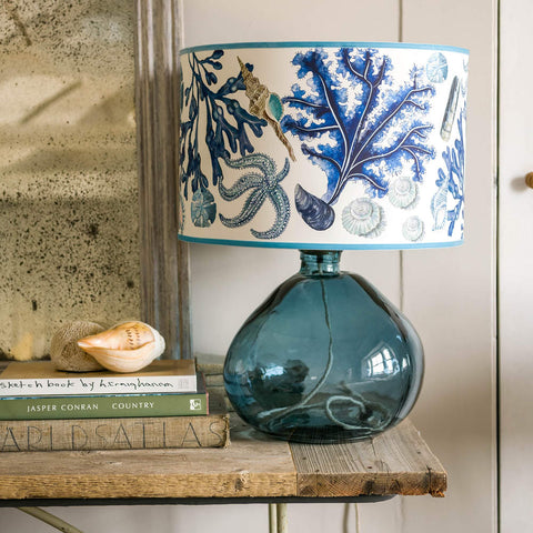 Unique Luxury Rockpool Lampshade-Made in Cornwall-Homewares-Cream Cornwall