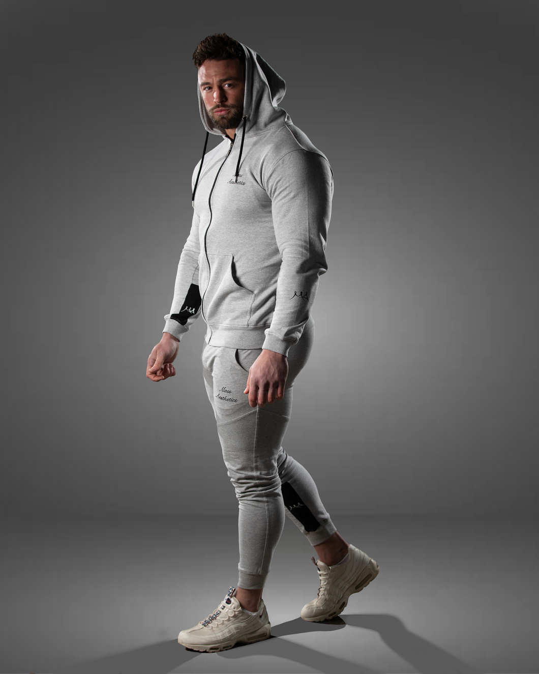 grey gym hoodie