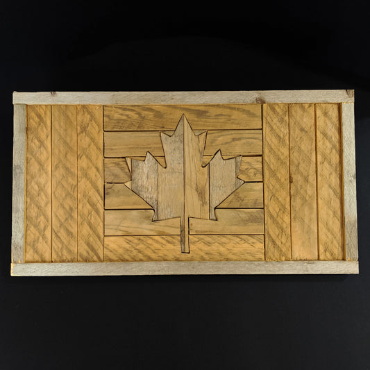 Rustic Wooden American Flag Memorial Cross -  Canada