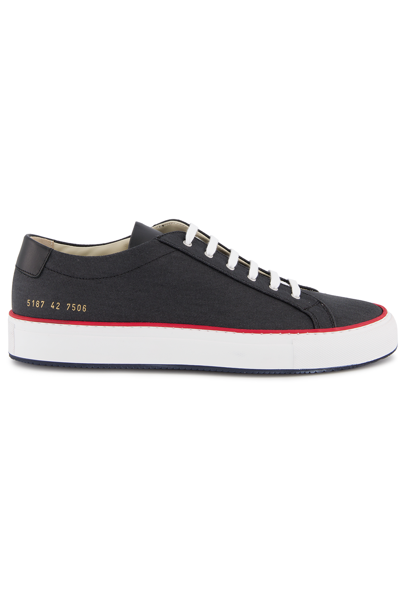 Common Projects Men Ao N Ao E Ao S Achilles Low Canvas Sneaker Black Red A K Rikk Ao N Ao E Ao S