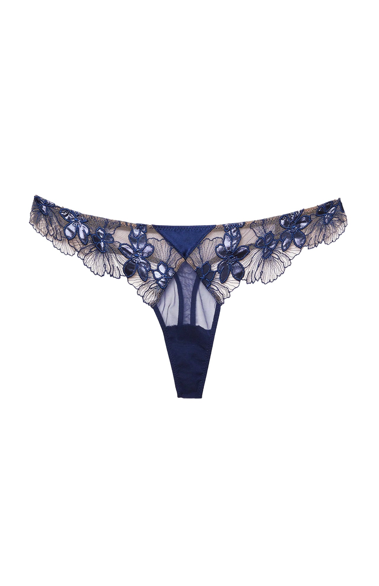 Fleur Du Mal Women's Charlotte Lace Thong Panty Pack