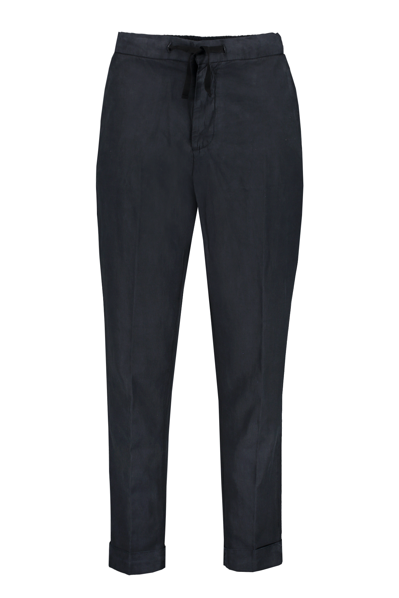 Slim Stretch Mercerised Cotton Pants Navy Dark - Calibre Menswear