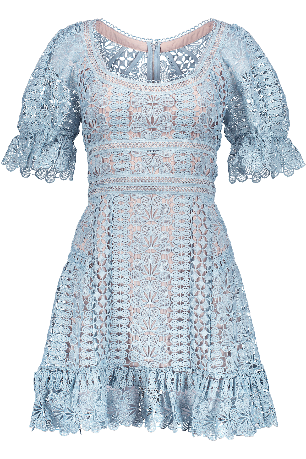 light blue floral mini dress