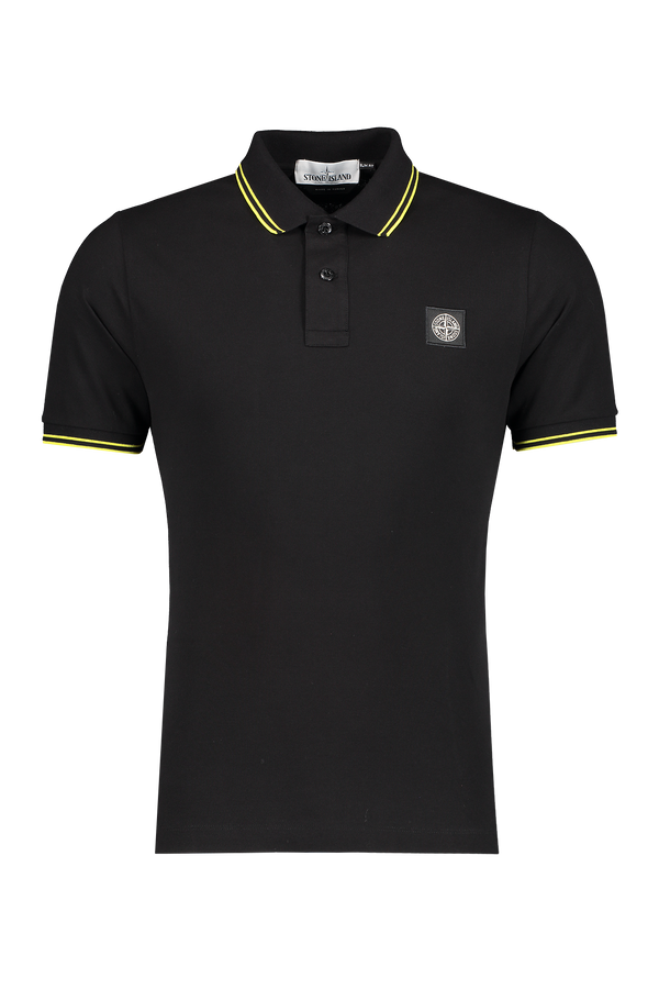 stone island polo shirt black