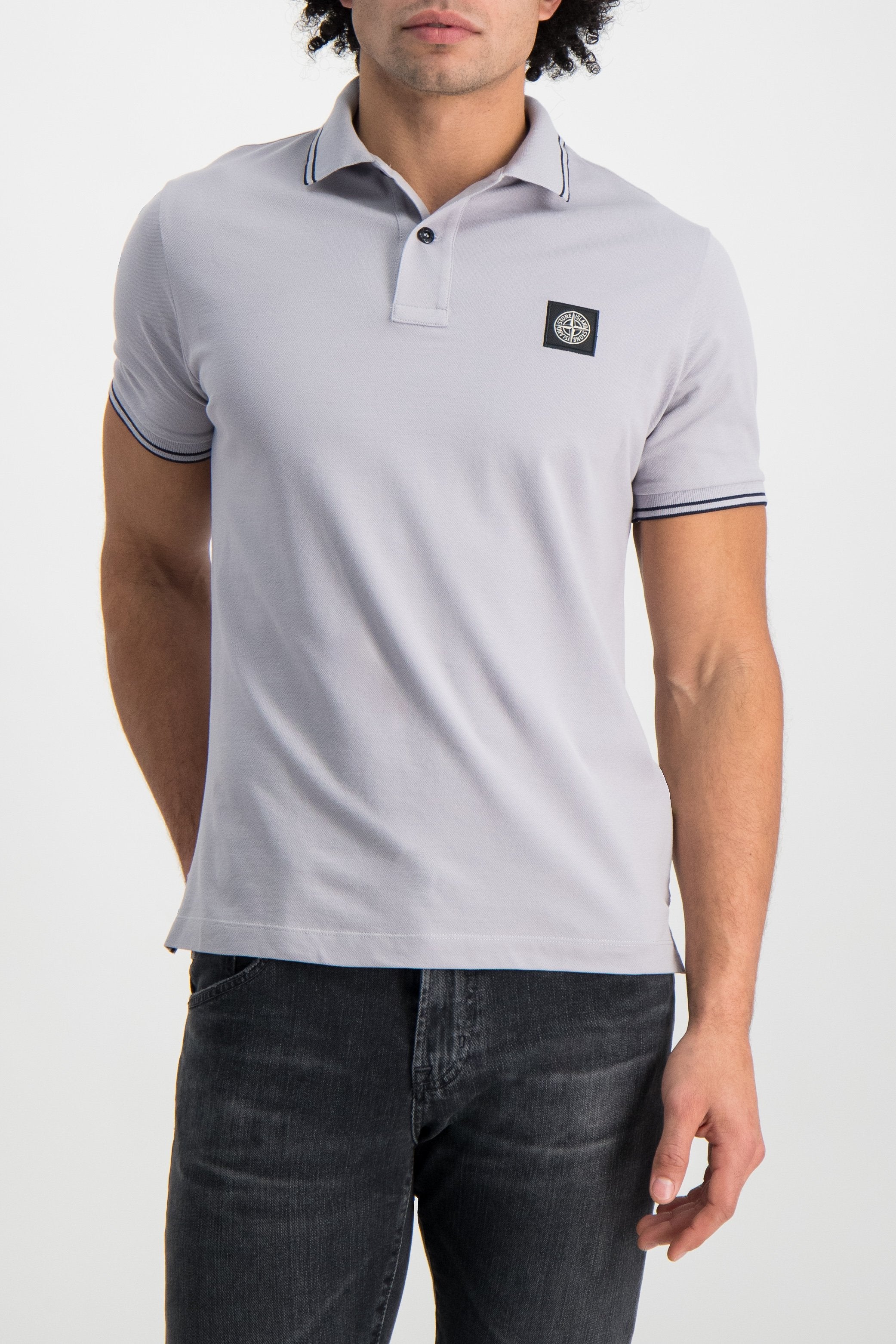 stone island grey polo shirt