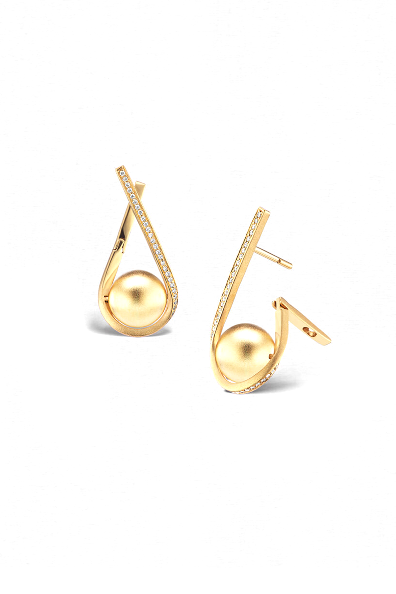 Boule D'or Lariat Huggie Earrings