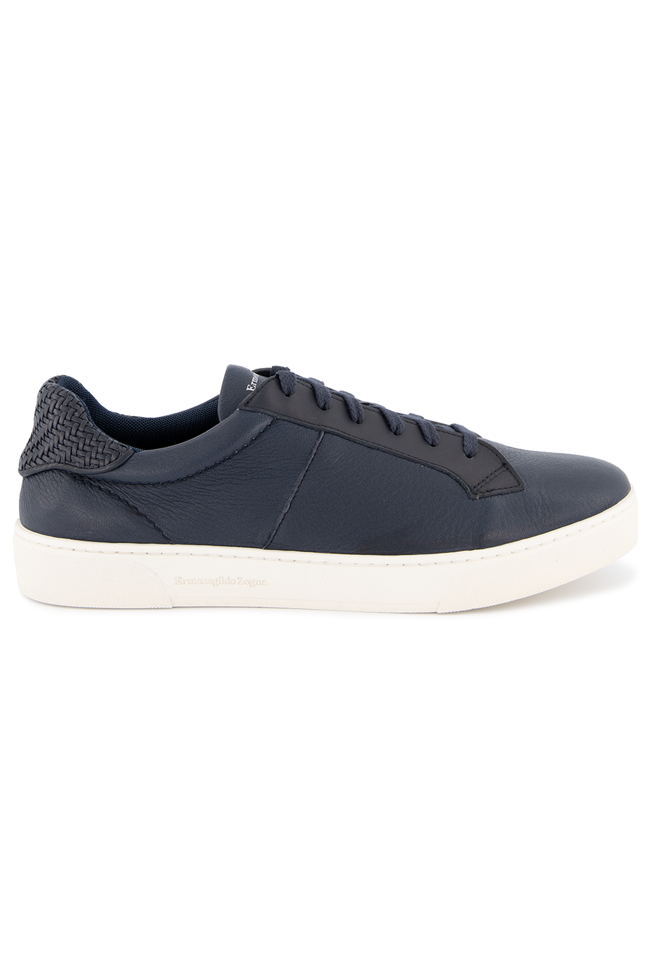 zegna pelle tessuta sneakers