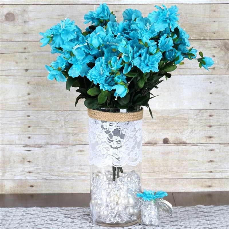 120 Undying Silk Gardenias Flowers - Turquoise | Silk ...