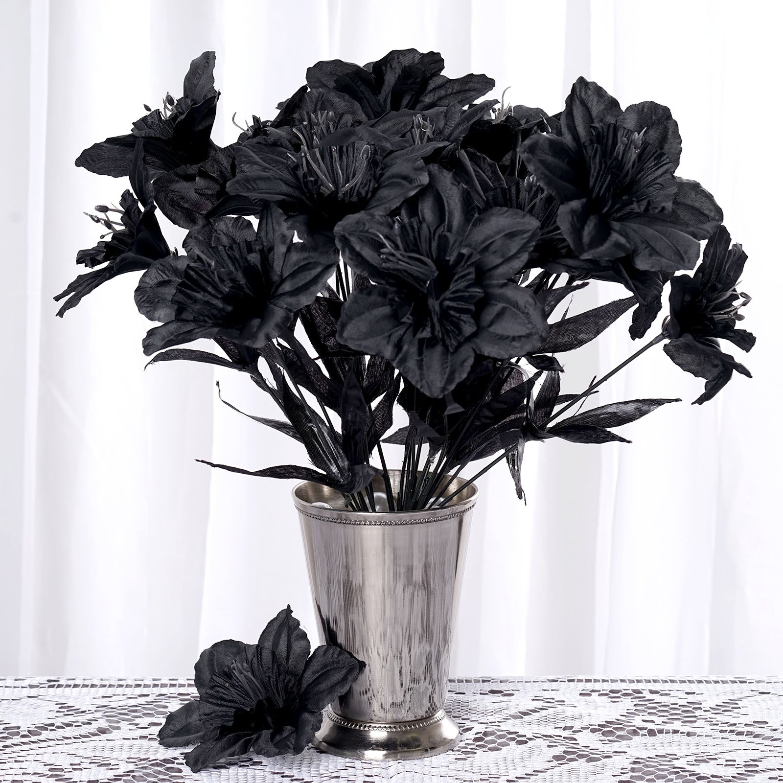 72 Silk Daffodil Black Silk Flowers Factory