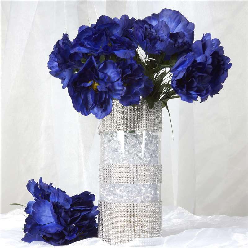 60 Silk Peony - Navy | Silk Flowers Factory