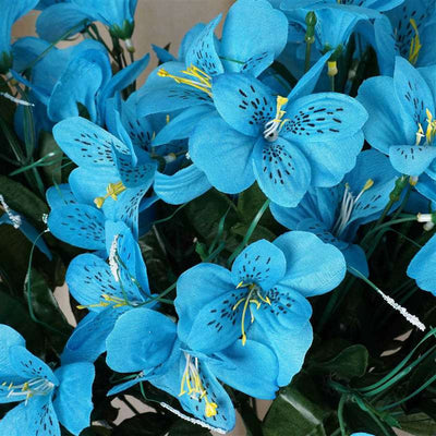 turquoise silk flowers