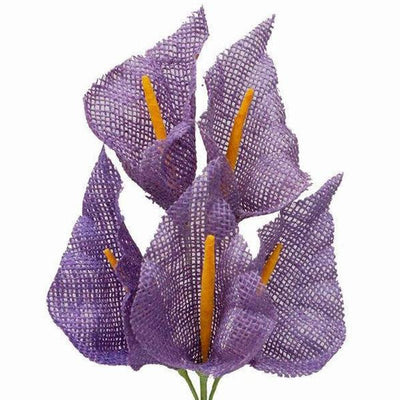 25 Burlap Large Calla Lilies For Bridal Bouquet Wedding Vase