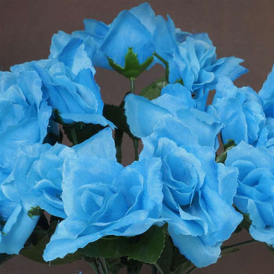 turquoise silk flowers