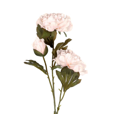 2 Bushes | 29inch Long Stem Peony Flower Spray Blush | Rose Gold Silk Peonies#whtbkgd