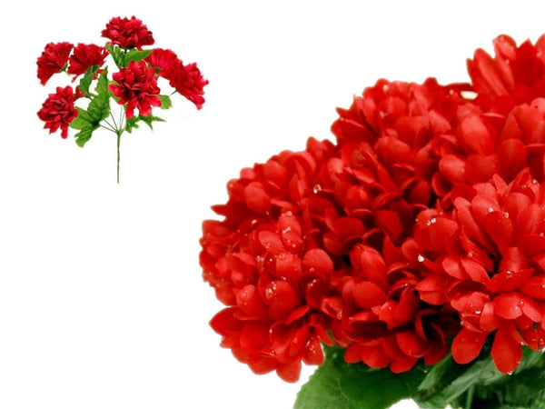 84 Silk Chrysanthemum Red Silk Flowers Factory