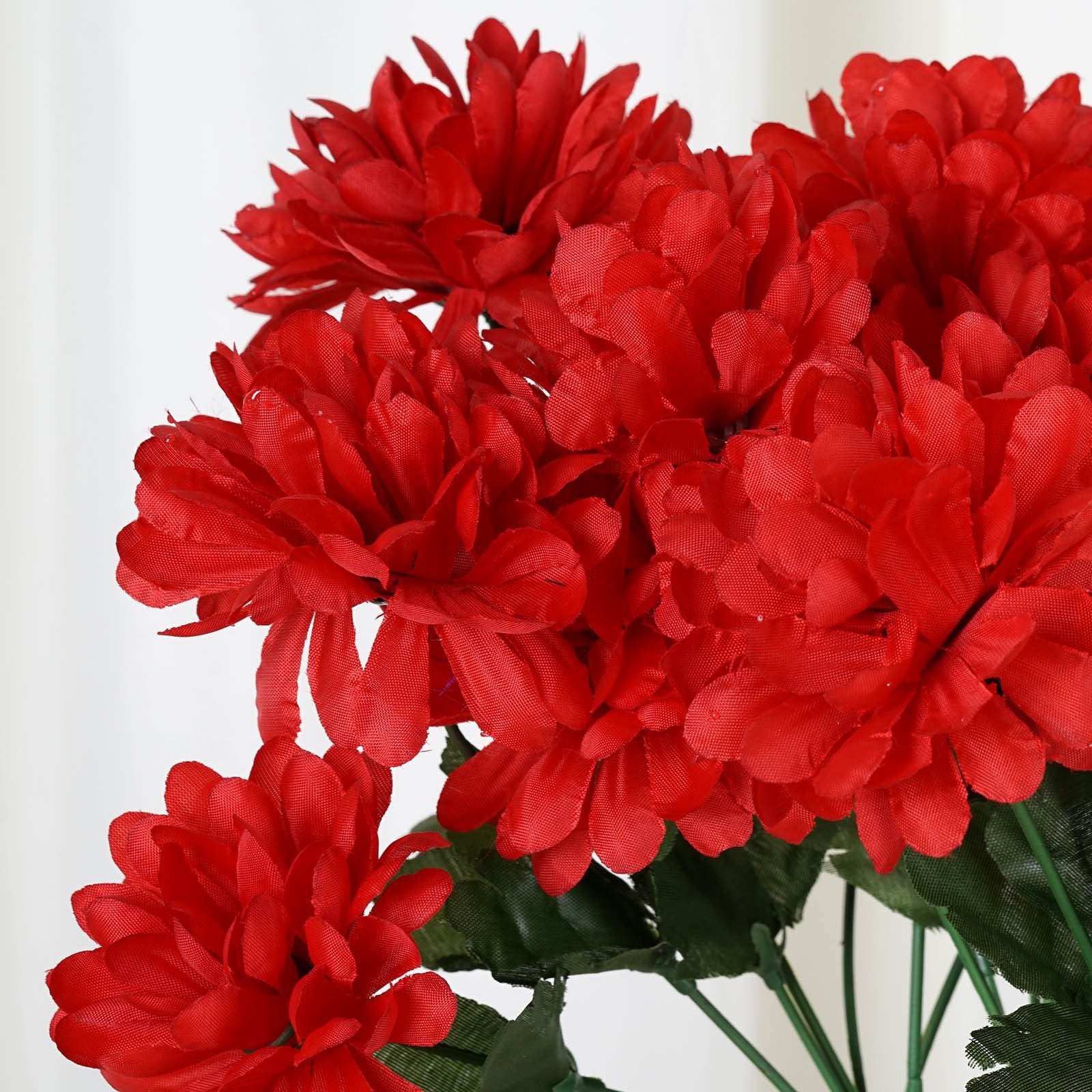 84 Silk Chrysanthemum Red Silk Flowers Factory