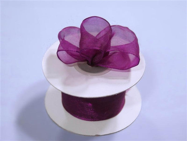 eggplant organza ribbon