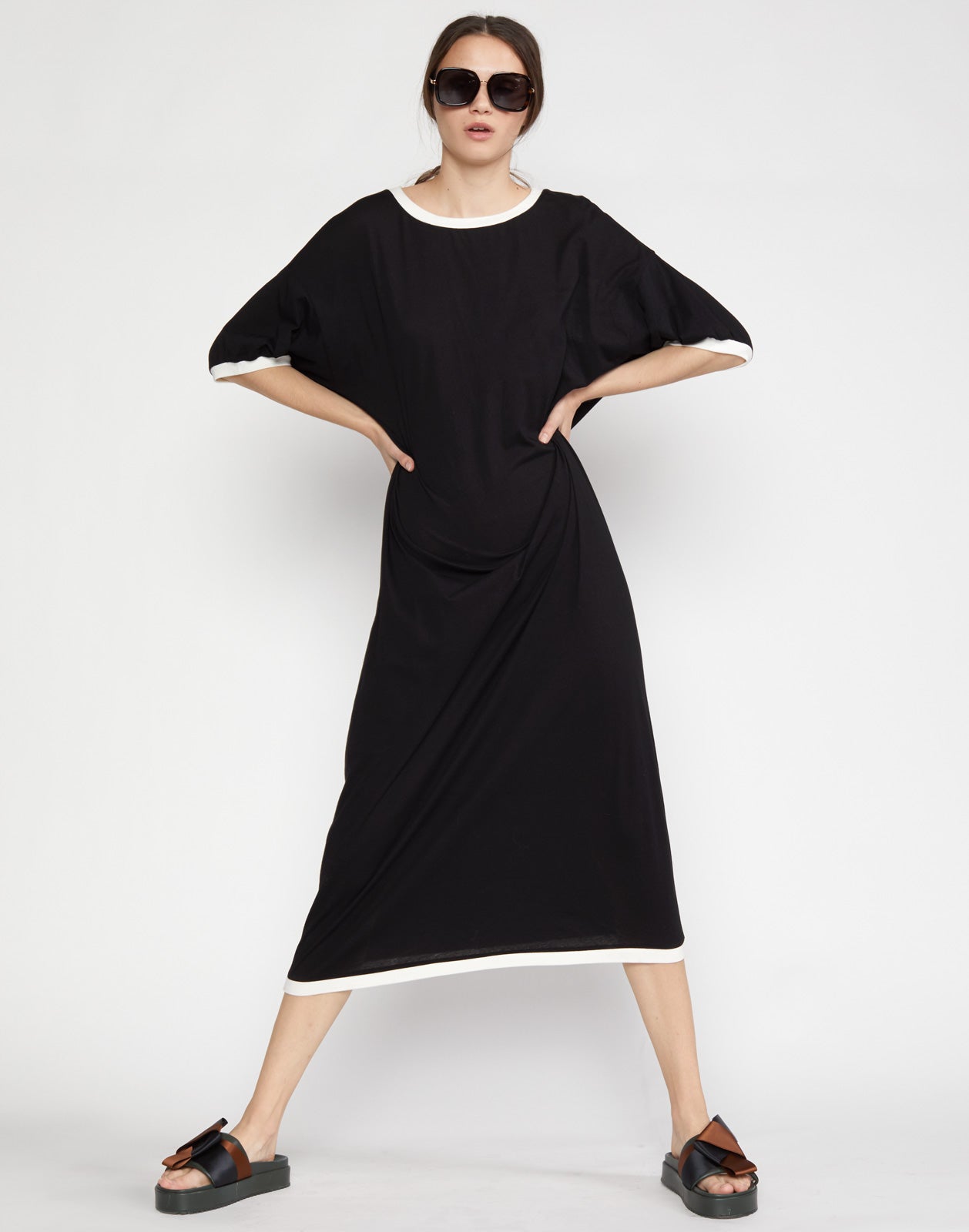 black t shirt maxi dress