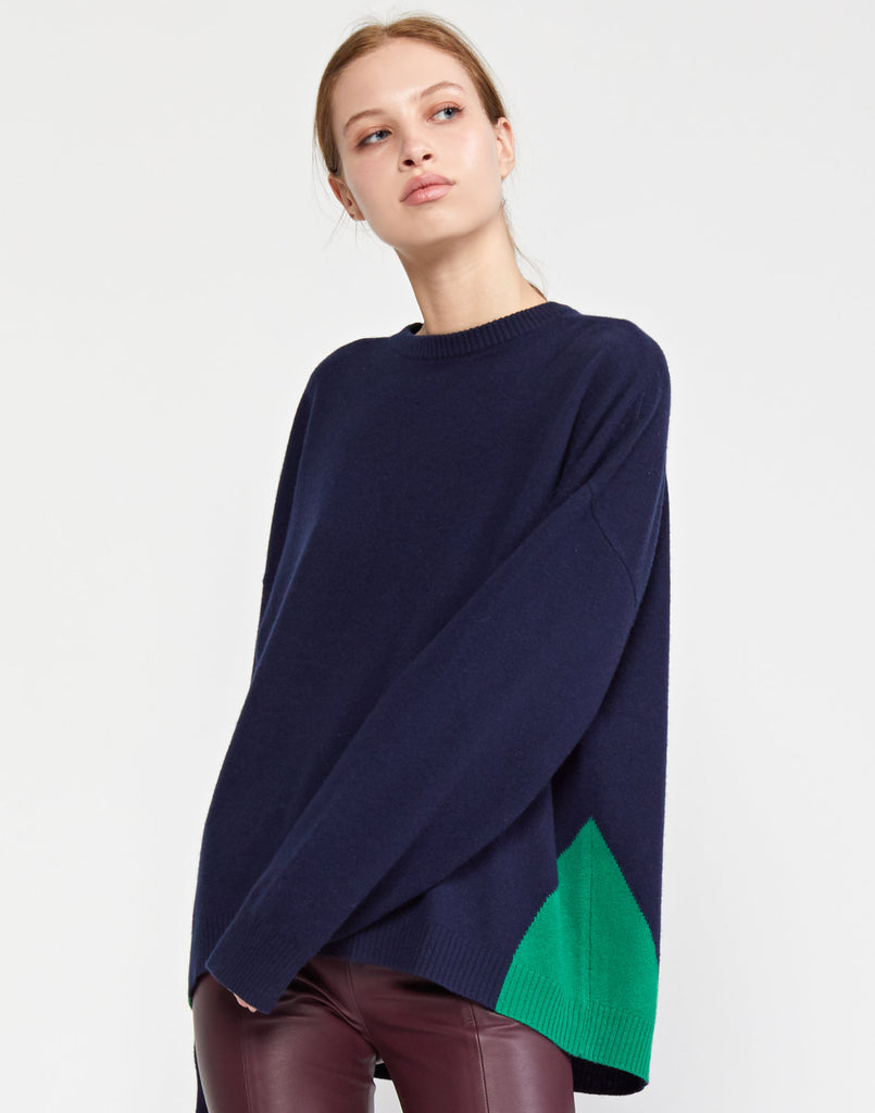 Willow Merino Cashmere Colorblock Sweater