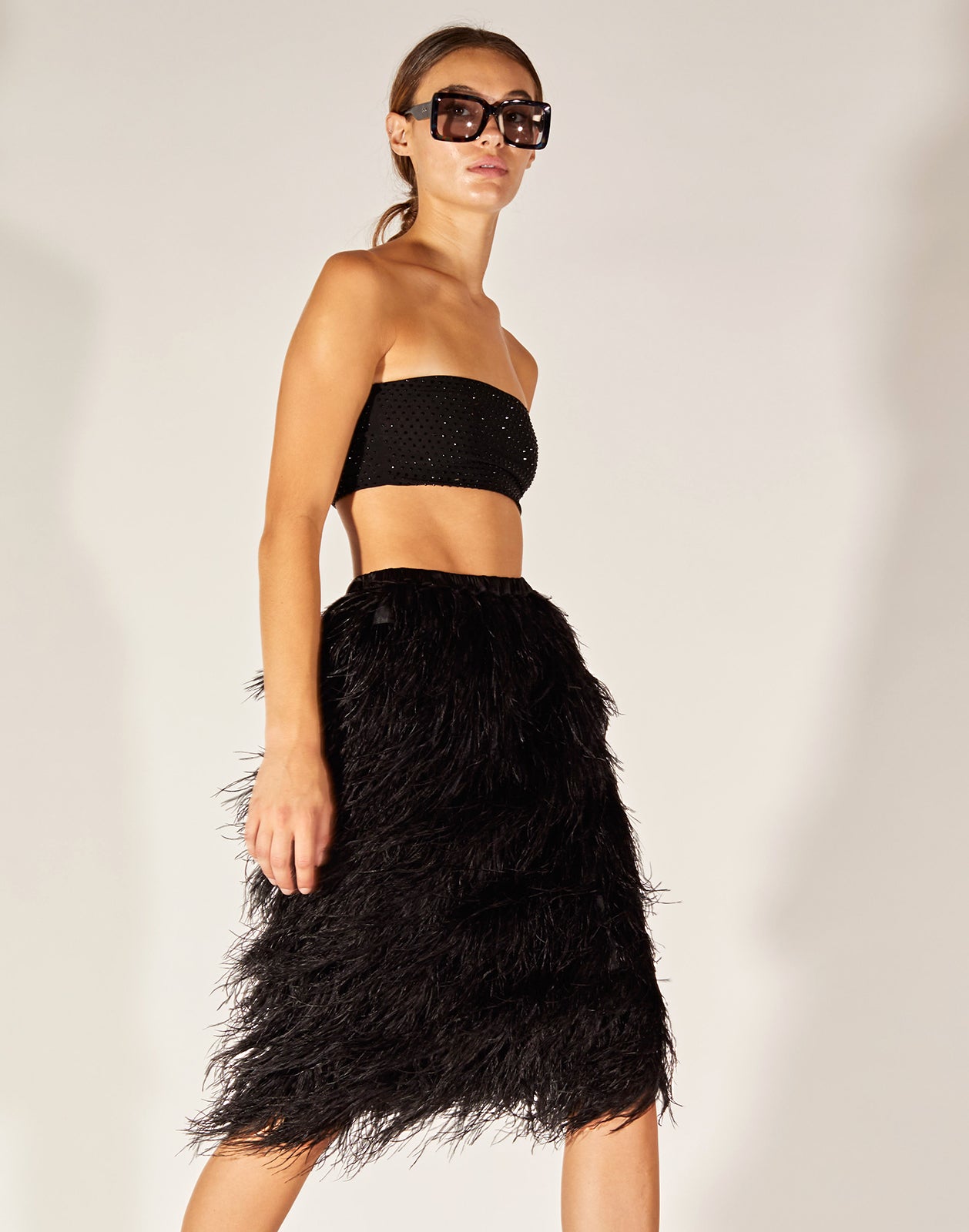 Midi Feather Skirt – Cynthia Rowley