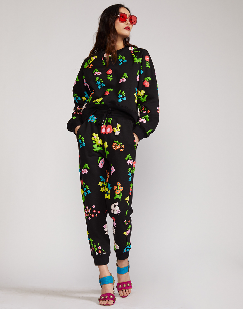 Flora Puff Print Sweatpants