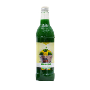 25-ounce bottle of lemon-lime Sno-Kone syrup
