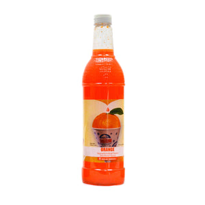 25-ounce bottle of orange Sno-Kone syrup