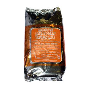 foil pouch of Complete Basic Corn Treats Mix