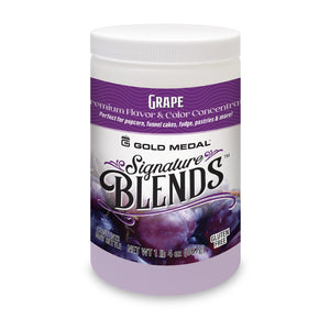 Signature Blends jar with grape graphics