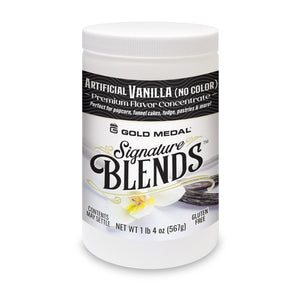 Signature Blends jar with vanilla graphics