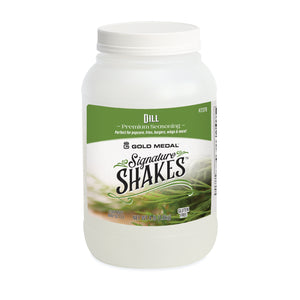 Signature Shakes jar with dill seasoning graphics