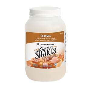 Signature Shakes jar with caramel graphics