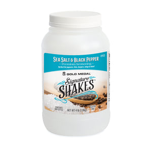 Signature Shakes jar with sea salt and black pepper graphics