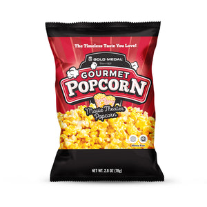 front of Movie Theater Popcorn gourmet popcorn bag