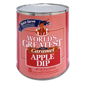 Front of can of World's Greatest Caramel Apple Dip.