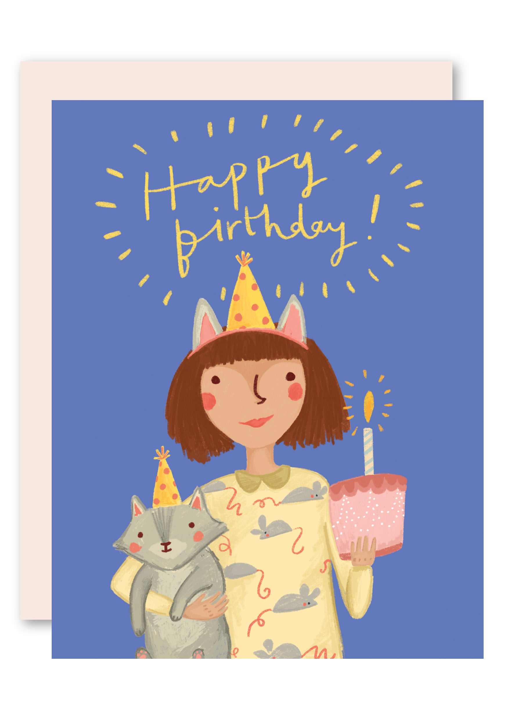 Cat Hat Birthday Card For Cat Lovers By Pencil Joy