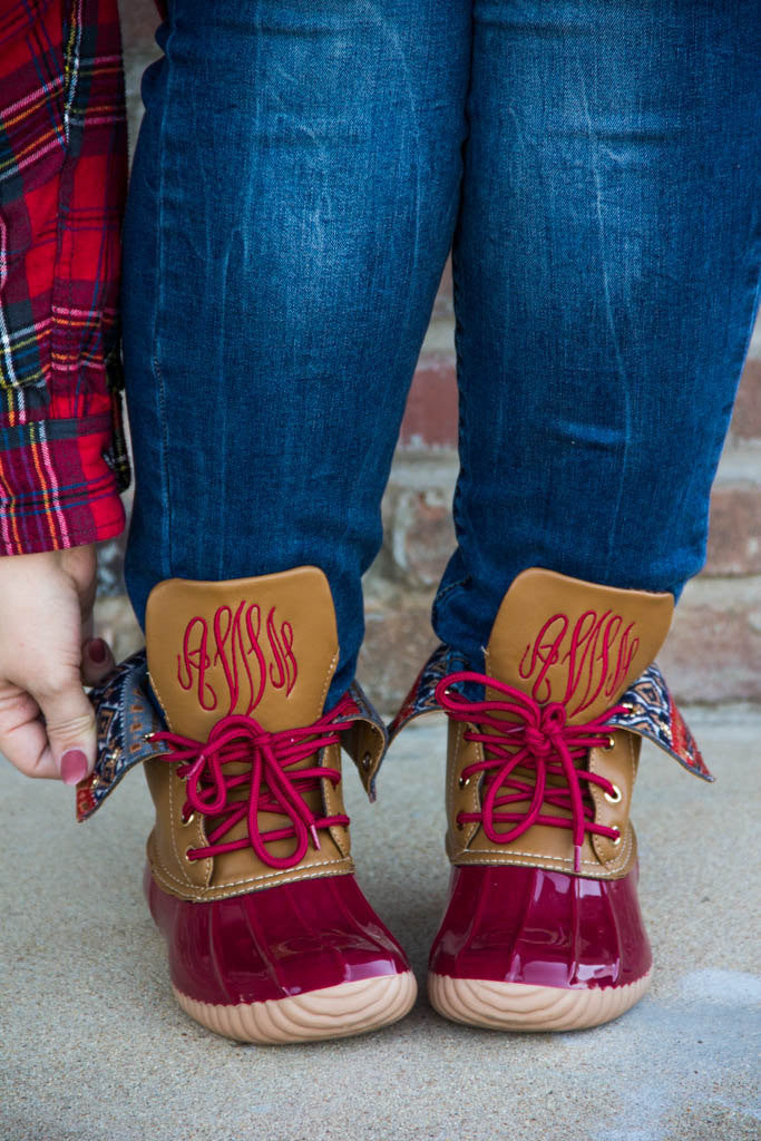 red duck boots