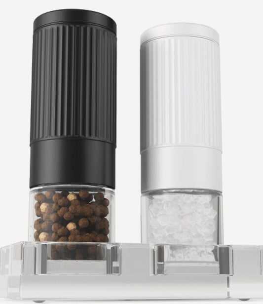 TINGFENG Epare Salt or Pepper Grinder, Best Spice Mill One Handed Pepper  Grinder, Mini Unicorn Pepper Grinder Silver