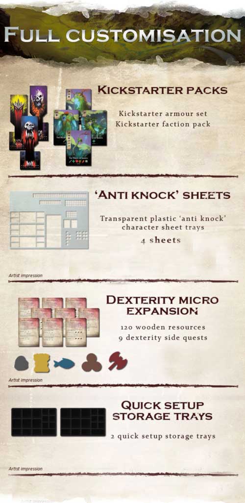 City of Kings Kickstarter Deluxe Edition der Game Steward Trays Kickstarter Pack Microdexterity Expansion