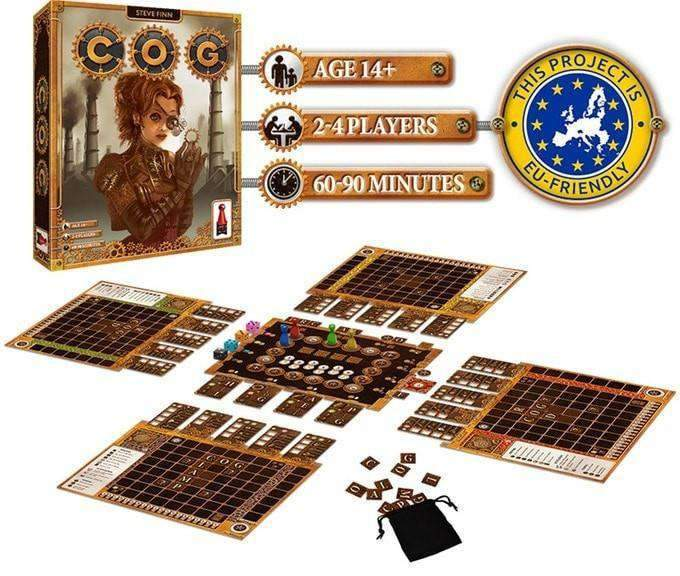 COG Game Kickstarter exclusieve Dr. Widget Promo -kaarten de Game Steward Dr. Finn