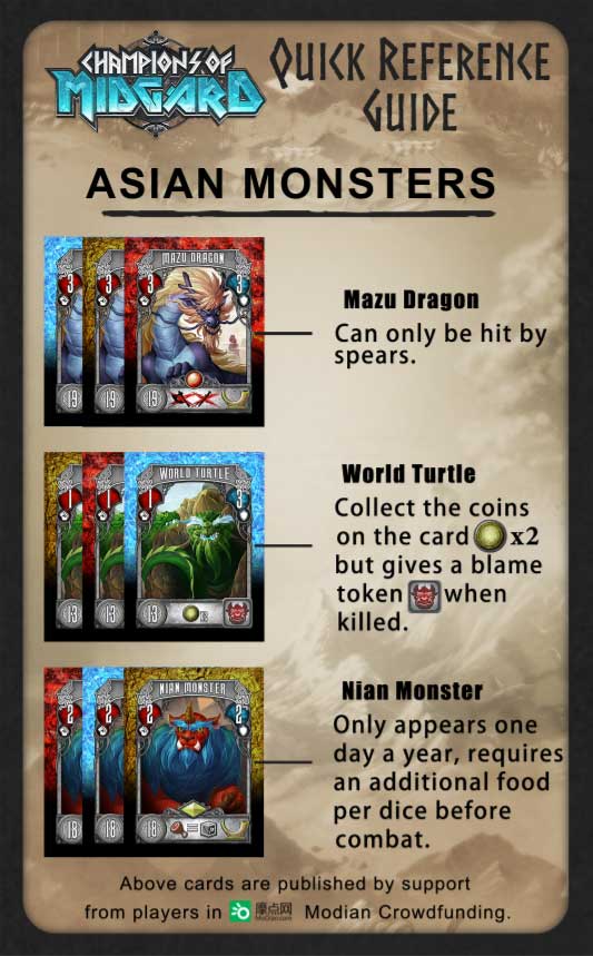Campeones de la tarjeta de promoción asiática de Midgard The Game Steward grey fox games