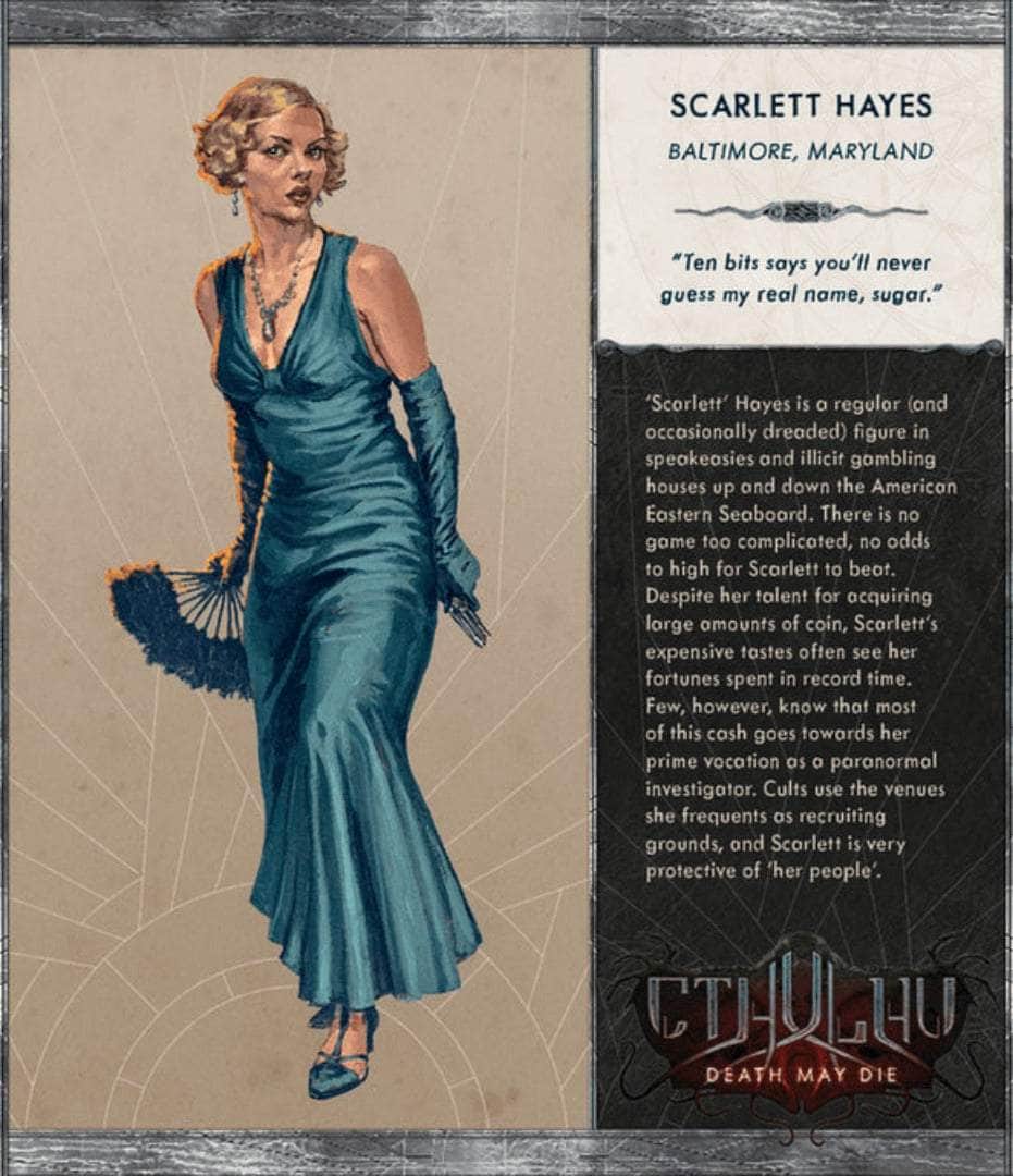 Cthulhu Death May Die: Scarlett Hayes Figure (Kickstarter förbeställning Special) Kickstarter Board Game Supplement CMON KS001637A