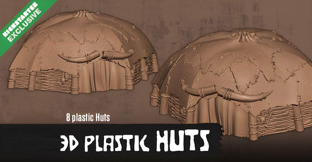 Hate: 3D Plastic Huts (Kickstarter Pré-encomenda especial) Kickstarter Board ACESSORITO CMON KS001649A