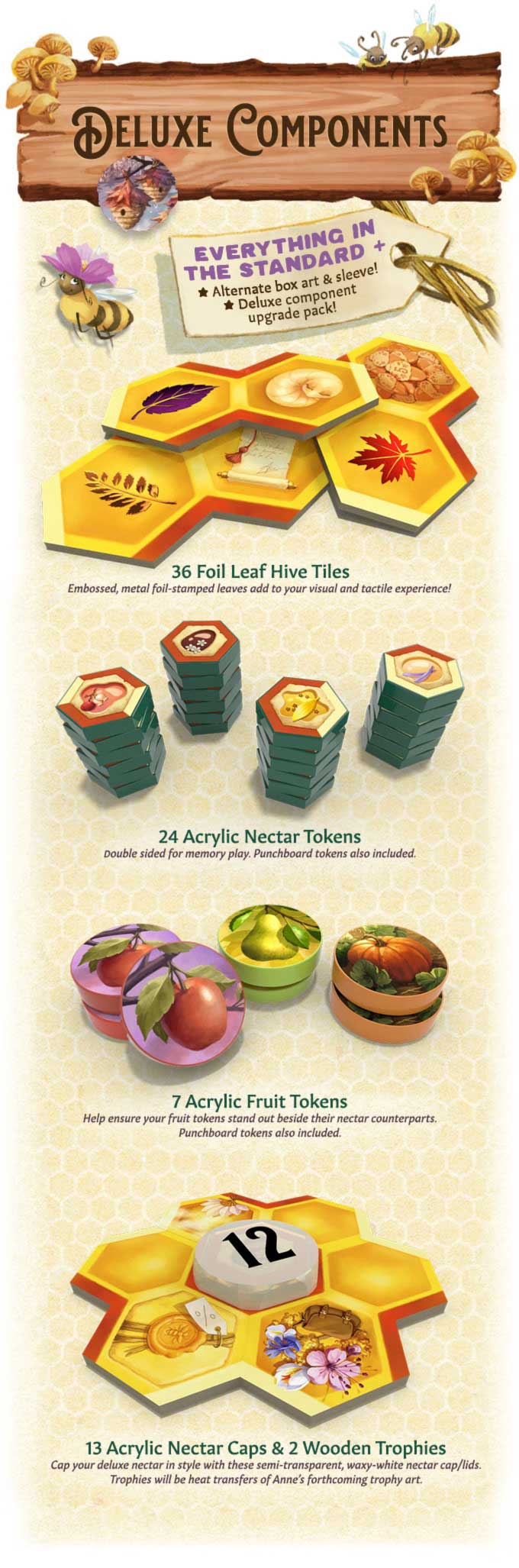 Honey Buzz Fall Flavours Fall Piece Piece Pack Pack Kickstarter thegamesteward ที่ game steward
