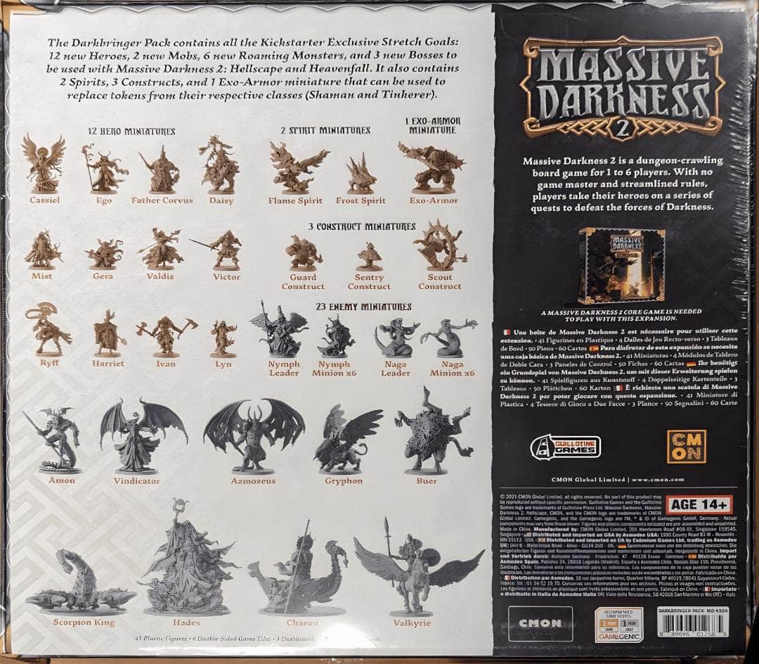Massive Dunkelheit 2: Darkbringer Pack (Kickstarter vorbestellt Special) Kickstarter-Brettspiel-Erweiterung CMON KS001682A