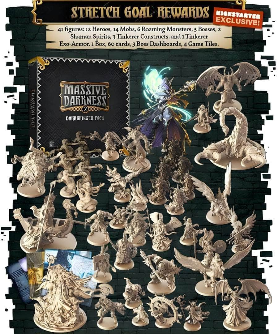 Massive Darkness 2: Darkbringer Pack (Kickstarter ennakkotilaus Special) Kickstarter-lautapelin laajennus CMON KS001682a