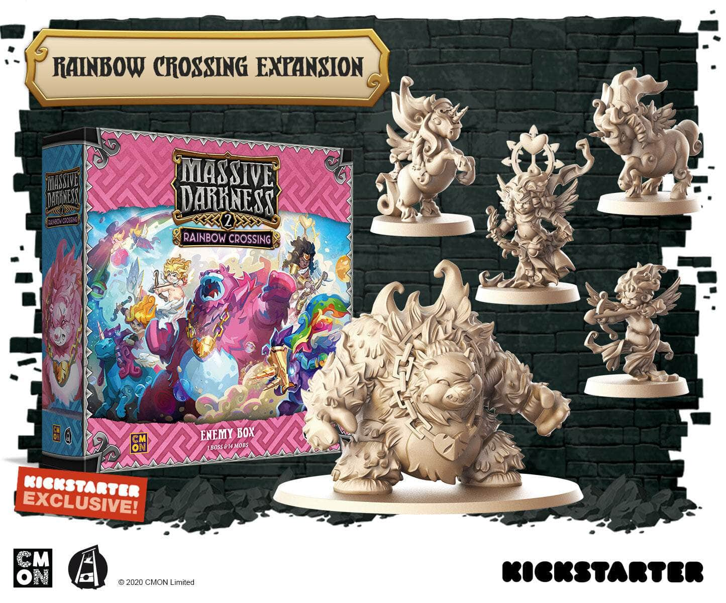 Massive Darkness 2: Rainbow Crossing (طلب خاص لطلب مسبق من Kickstarter) توسيع لعبة Kickstarter Board CMON KS001694A