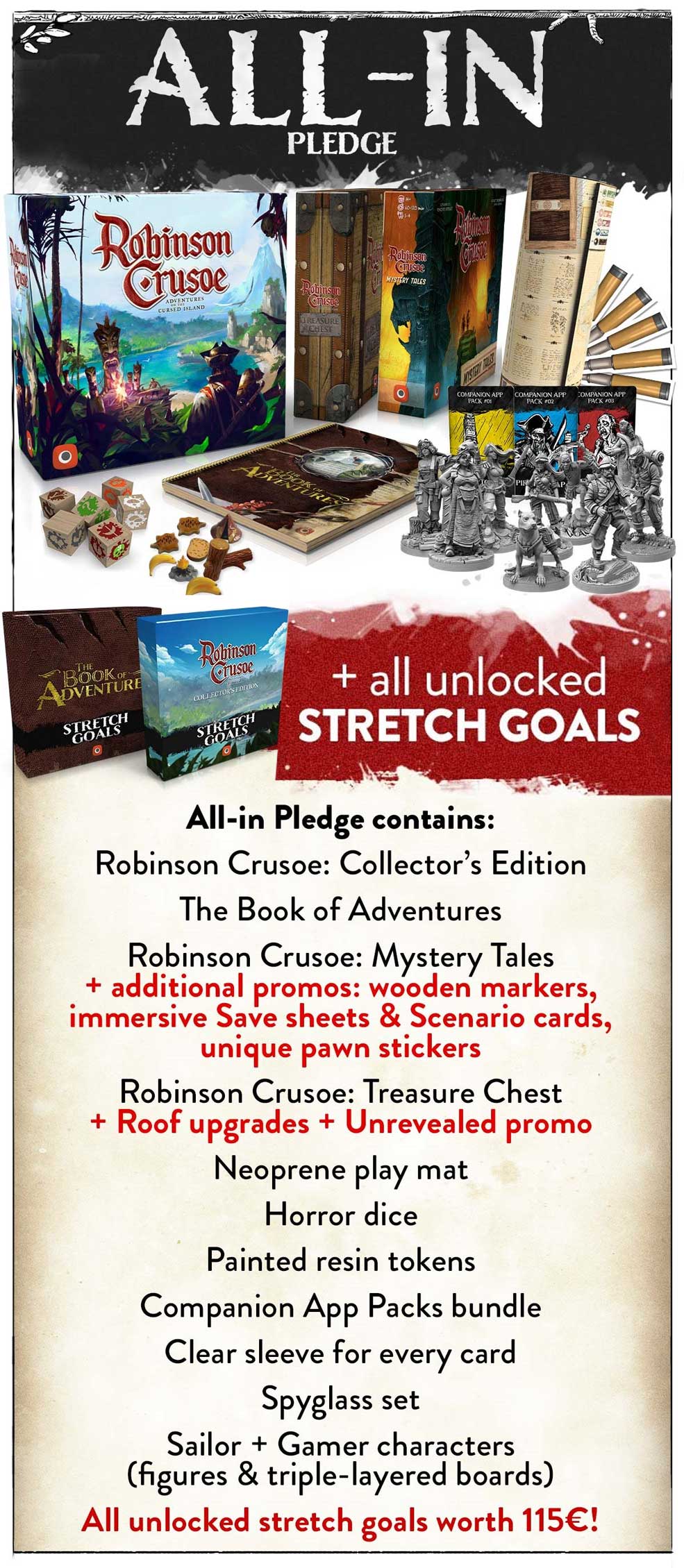 Robinson Crusoe Kickstarter GameFound thegamesteward a game steward társasjáték minden